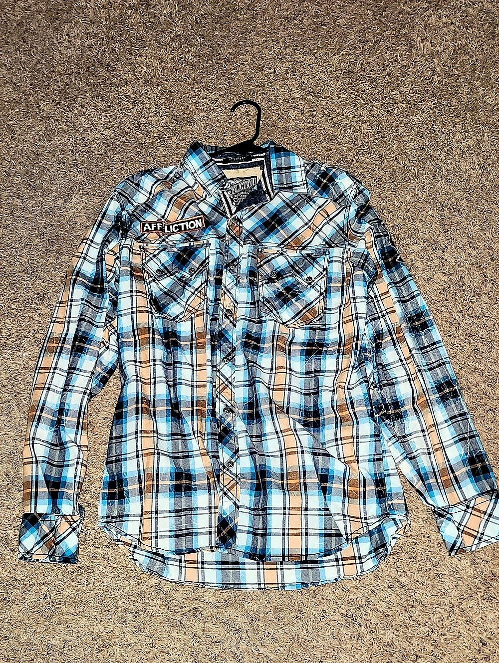 Affliction Plaid Shirt  Men's Size Medium